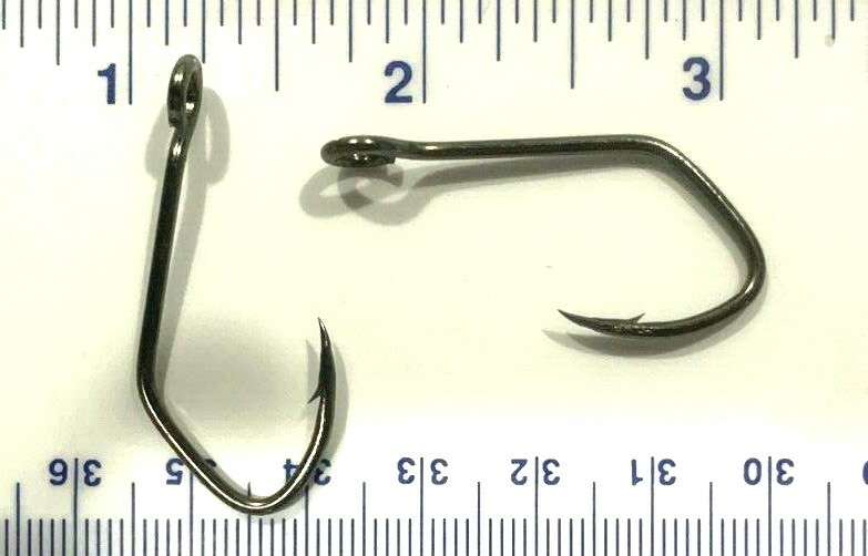100 Matzuo 150010 Black Chrome Sickle Siwash Open Eye Fish Hooks size 2/0