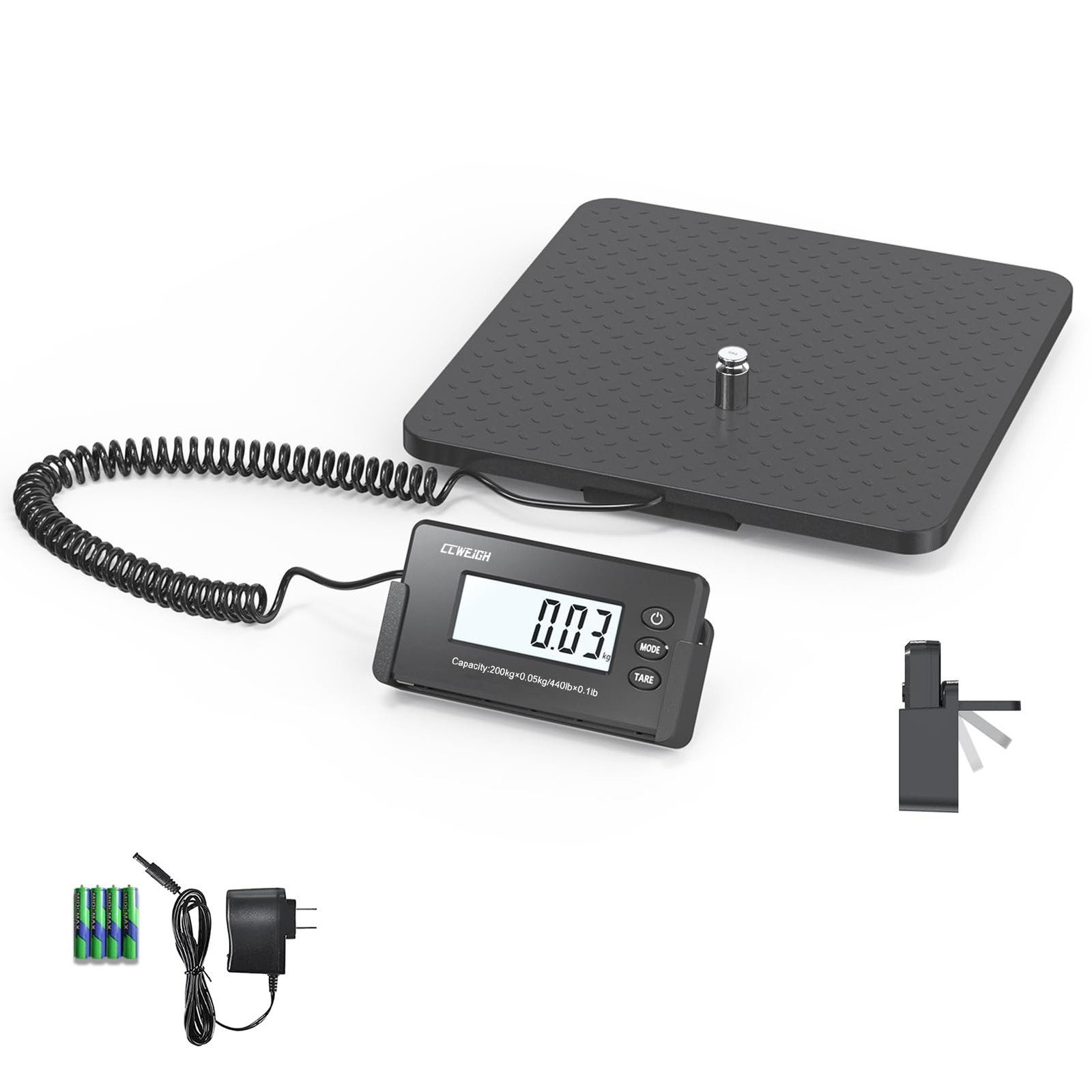 Shipping Scales 440lbs x1oz Highly Accurate Postal Scales Ultrathin ABS Large…