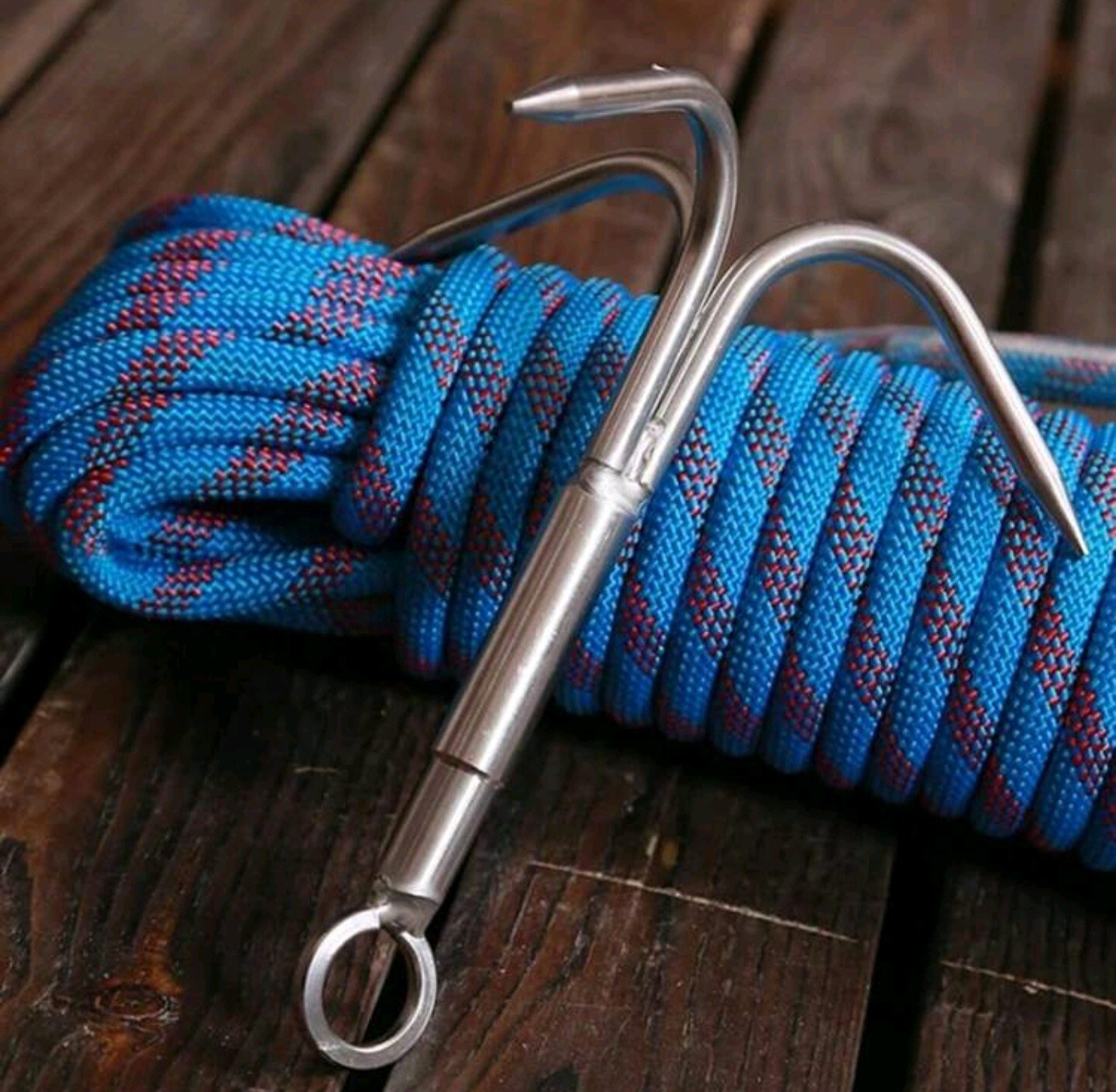 Grappling Hook Grapnel Hook, 3-Claw Stainless Steel Tree Assorted Colors