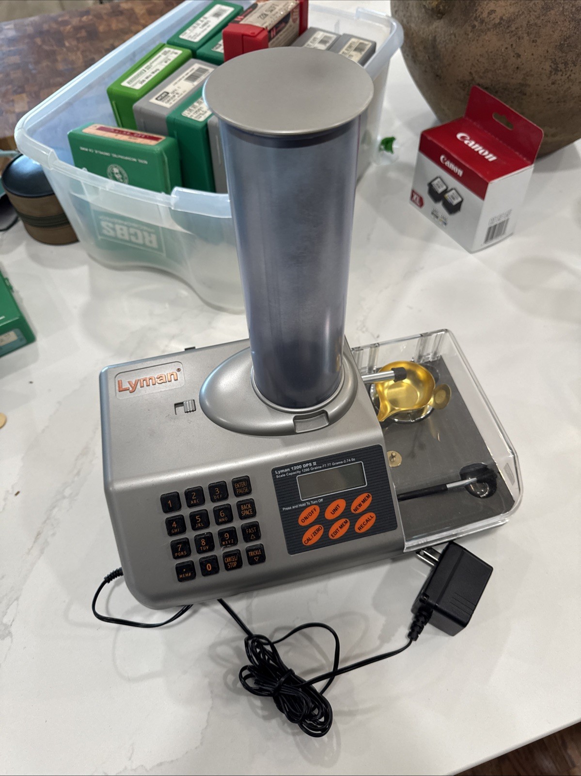 Lyman 1200 DPS II 2 digital powder system scale tested working 300628