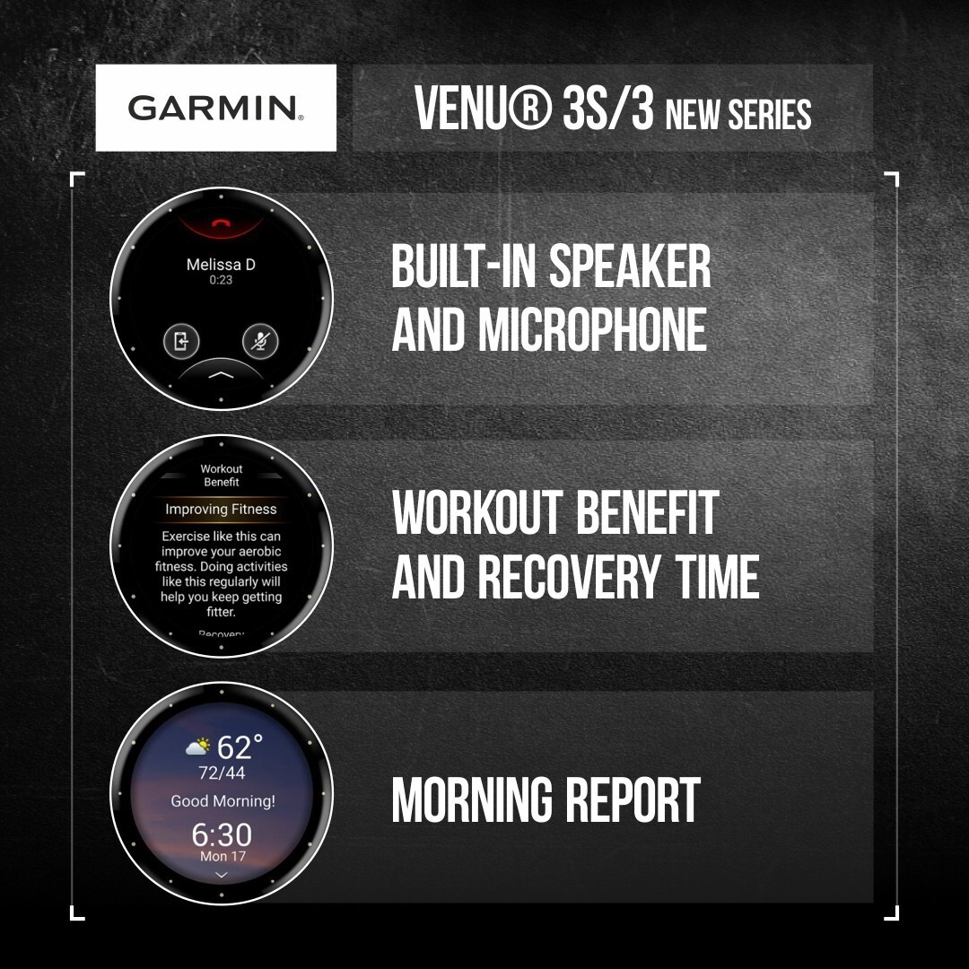 Garmin Venu 3S GPS Smartwatch AMOLED Display 41mm Fitness Health Soft Gold/Ivory