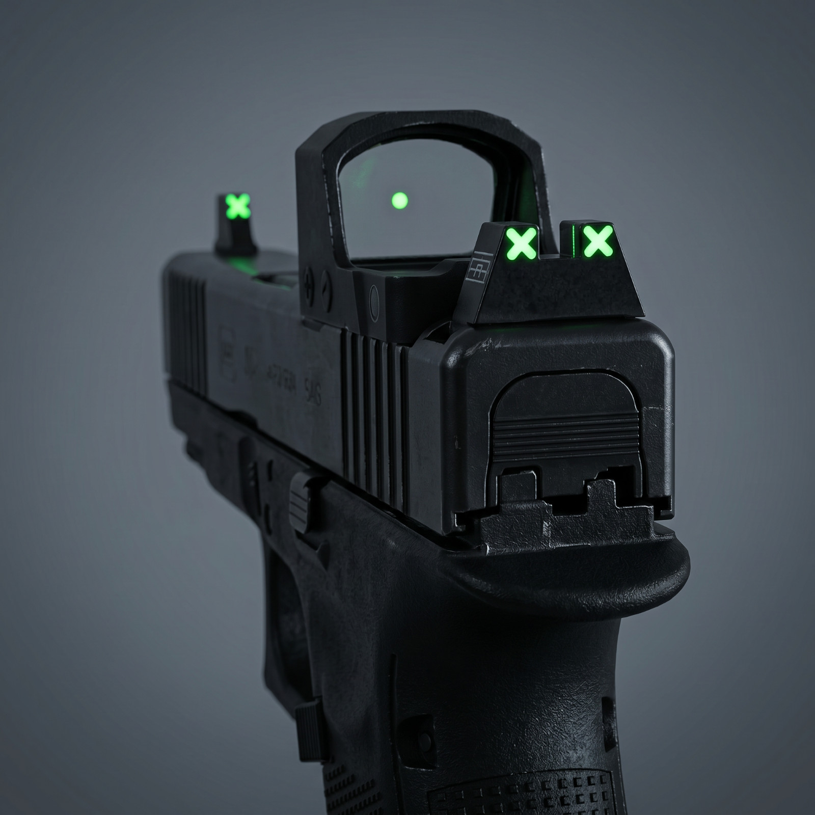TSA® XXX Glow Iron Sights Fits GLOCK® G43 G43X G48 MOS Co-Witness Set