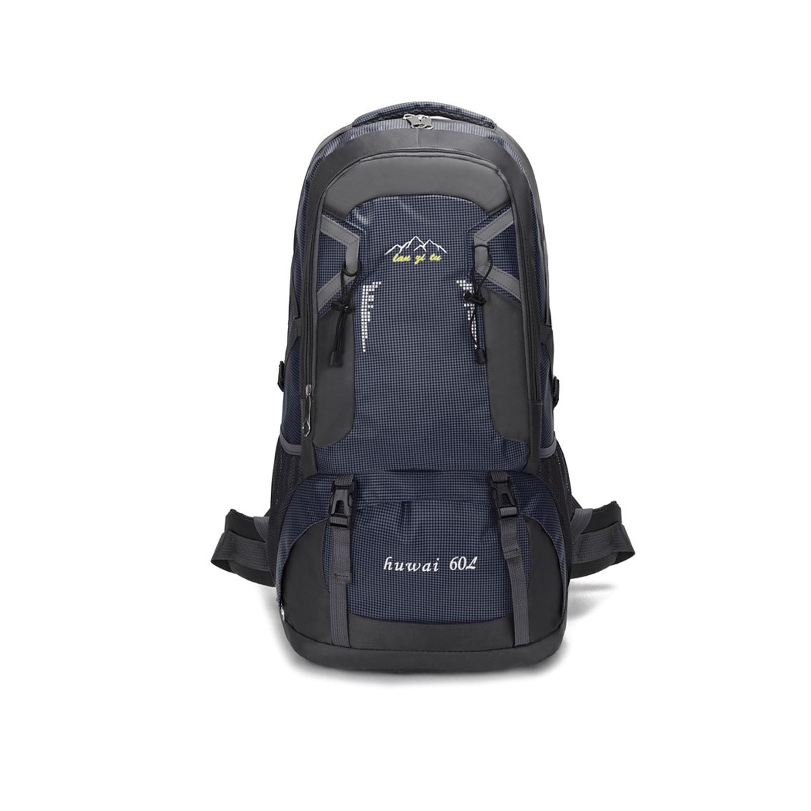 60L Hiking Backpack Lightweight Travel Daypack Waterproof Navy Blue Bag