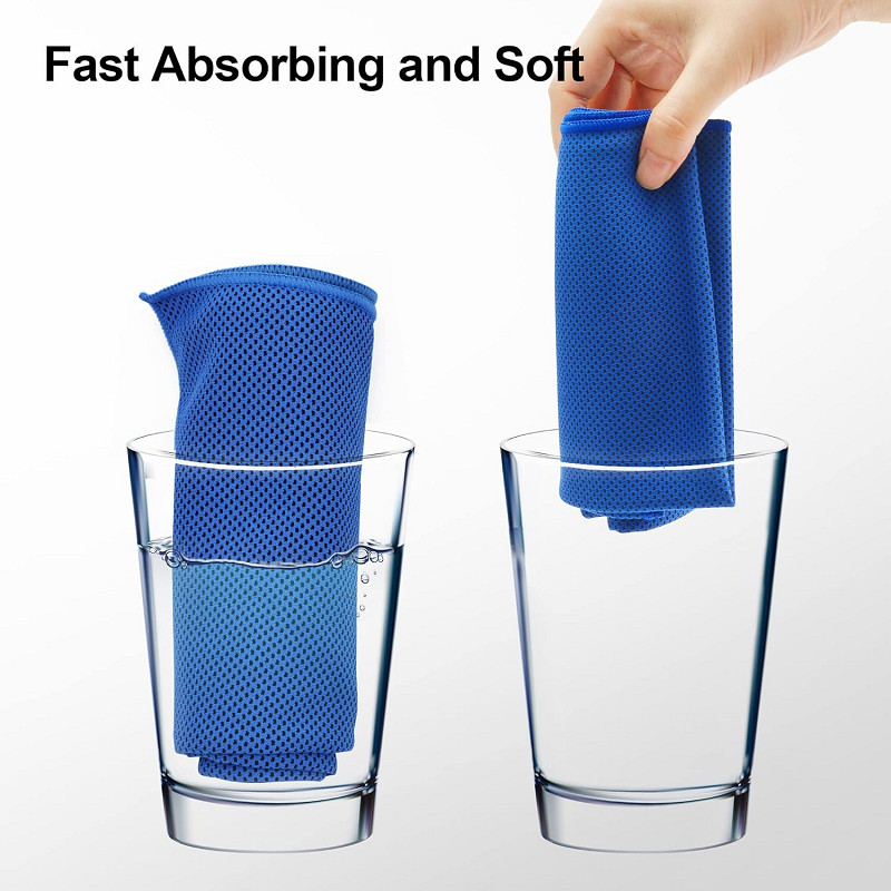 6PCS Microfiber Cooling Ice Towels for Sports Yoga Gym Running Fitness Workout