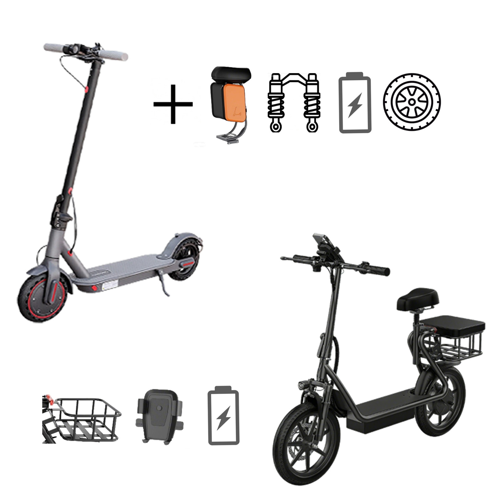 LADPED Electric Scooter Adults/Kids 350W-500W Foldable 19-22MPH Long Range w/App