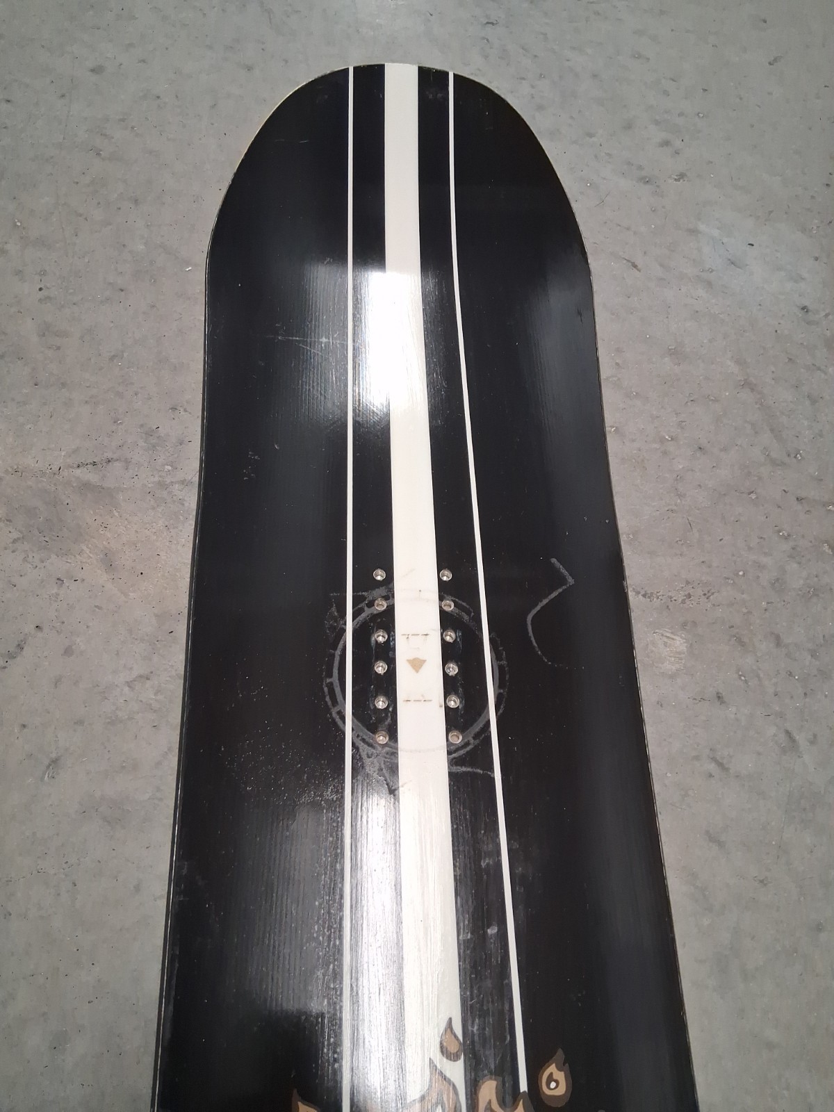 Milo x Sims Collaboration Snowboard 176 Cm Black White Stripe