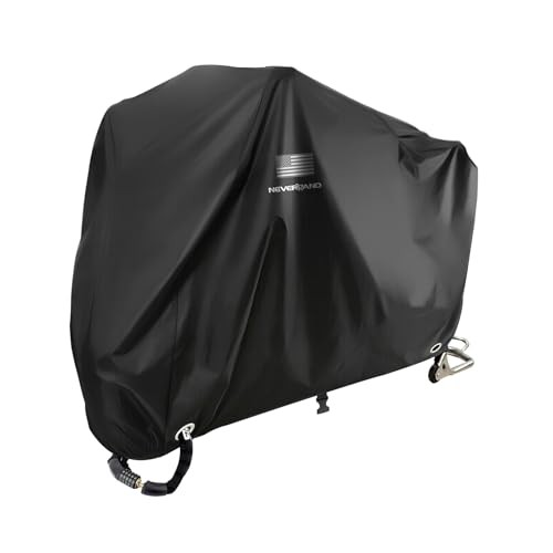 NEVERLAND Motorcycle Cover Waterproof Outdoor – L ( 87*38*44 inches ) black