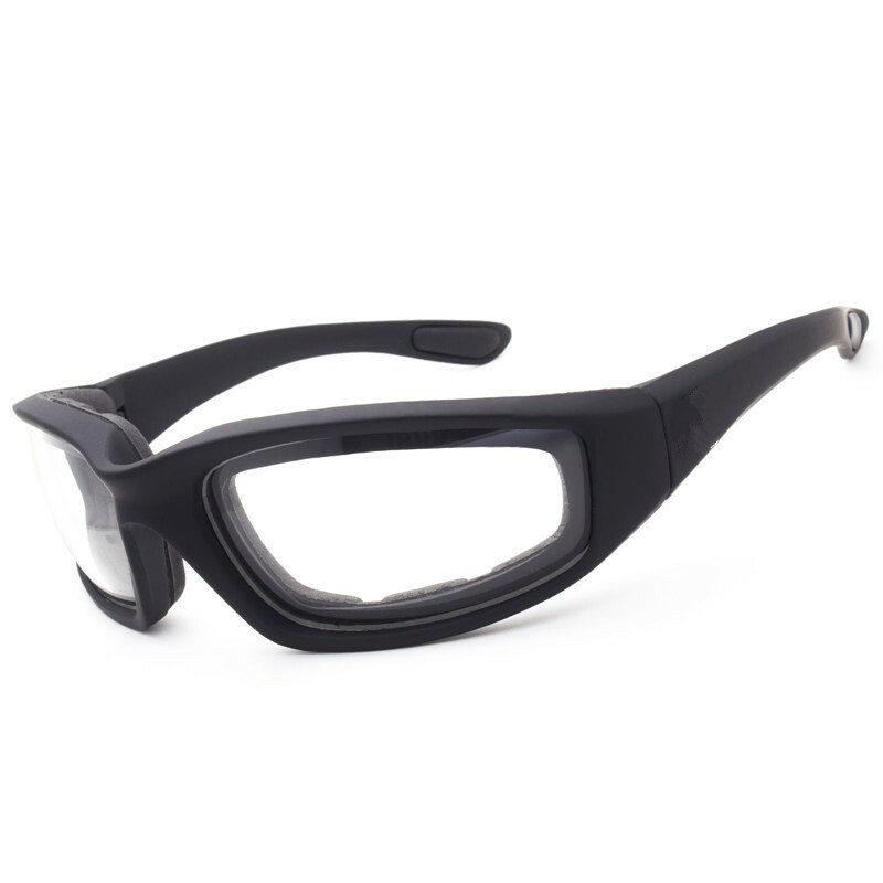 Chopper Padded Foam Safety Wind Resistant Sunglasses Motorcycle Riding Glasses