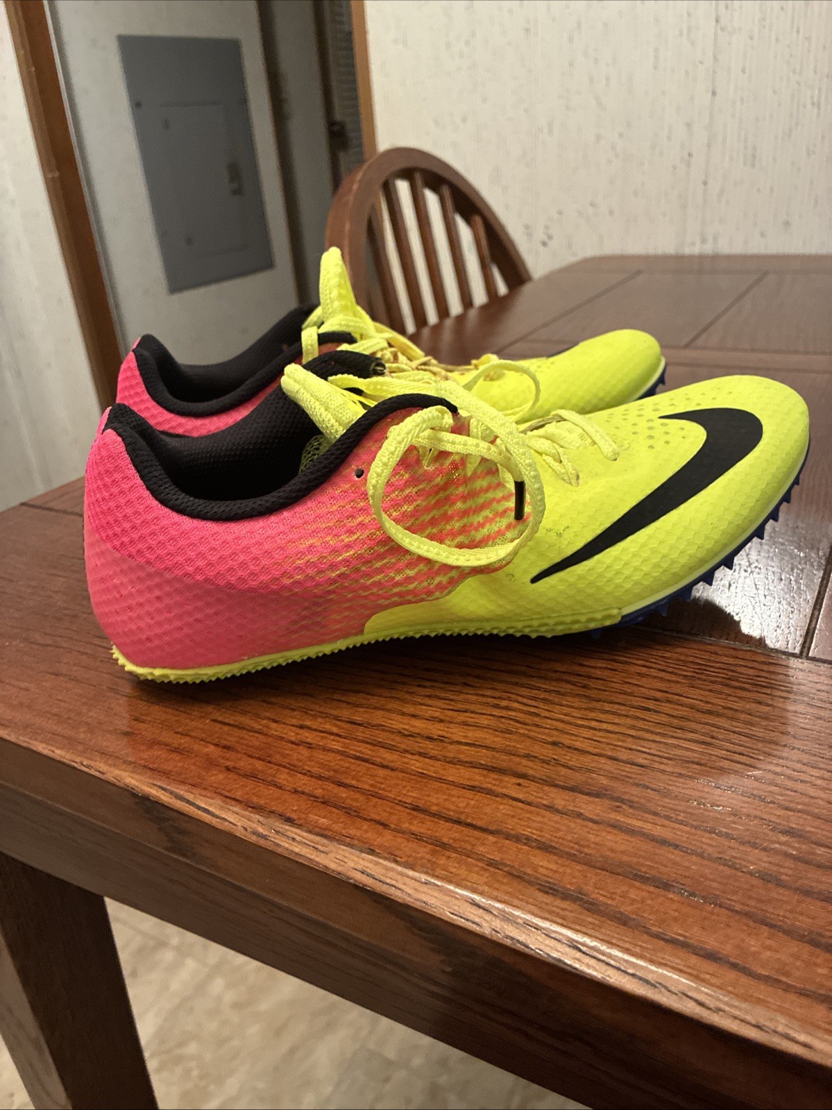 Nike Zoom Rival S Athletic Shoes Men’s 9 Pink Yellow Track Running 806554-999