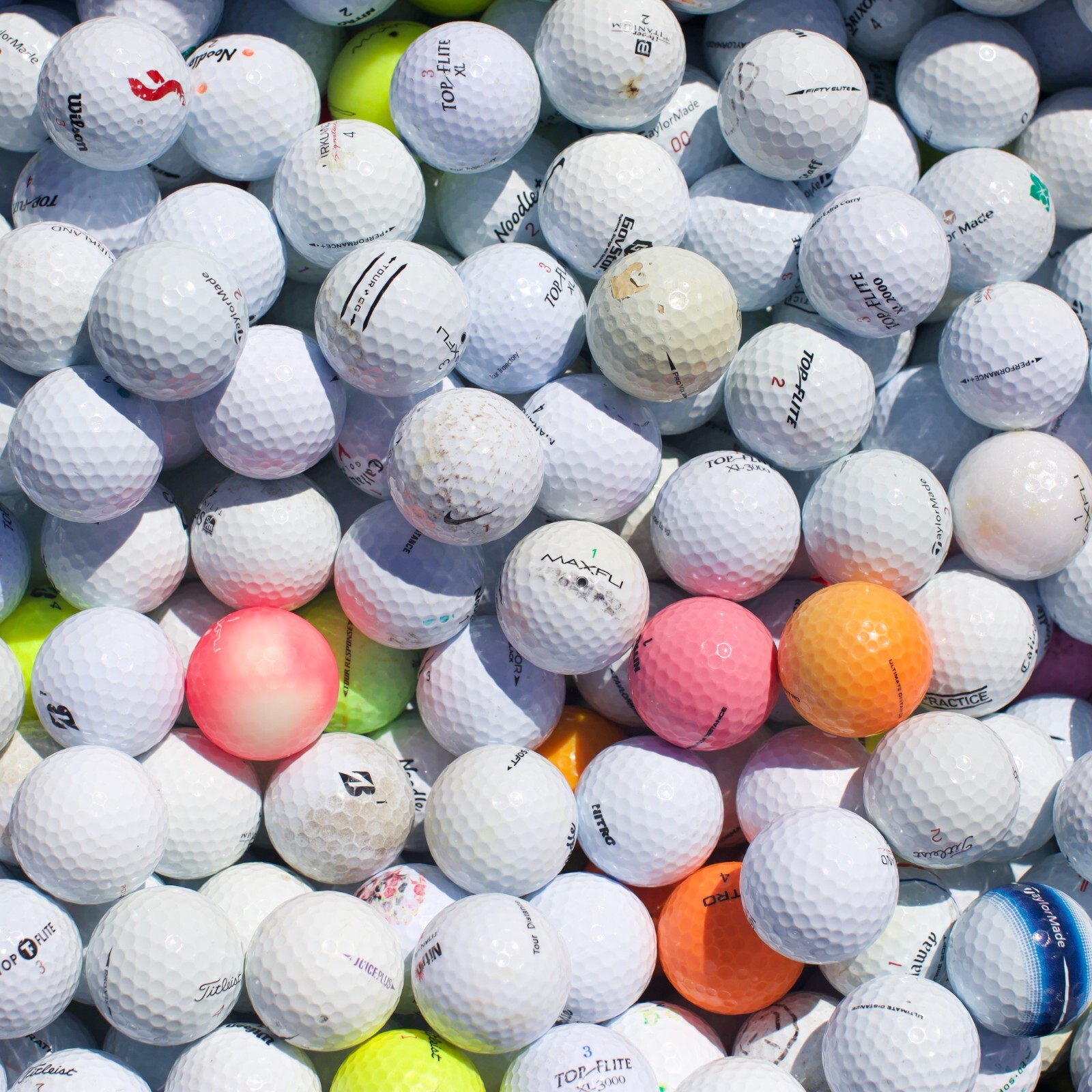 100 Hit-Away / Shag Golf Balls [ Assorted Brands ] – FREE SHIPPING