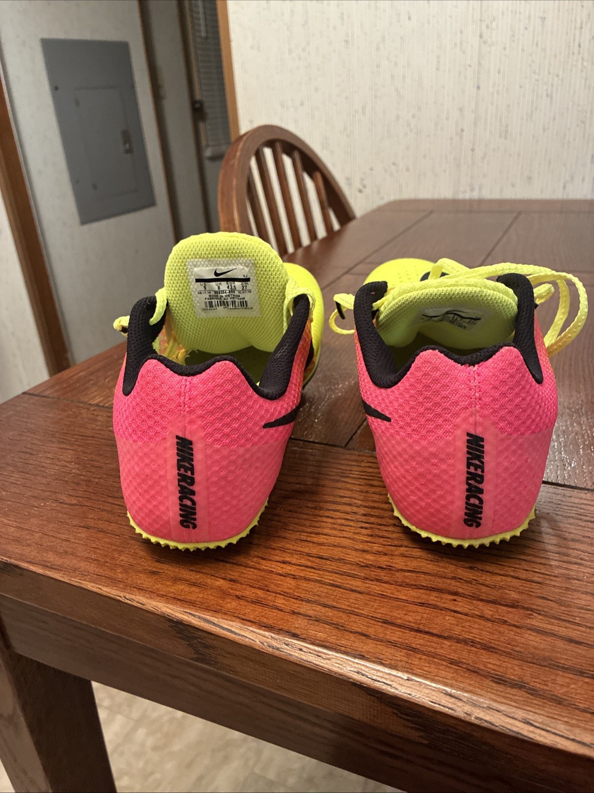 Nike Zoom Rival S Athletic Shoes Men’s 9 Pink Yellow Track Running 806554-999
