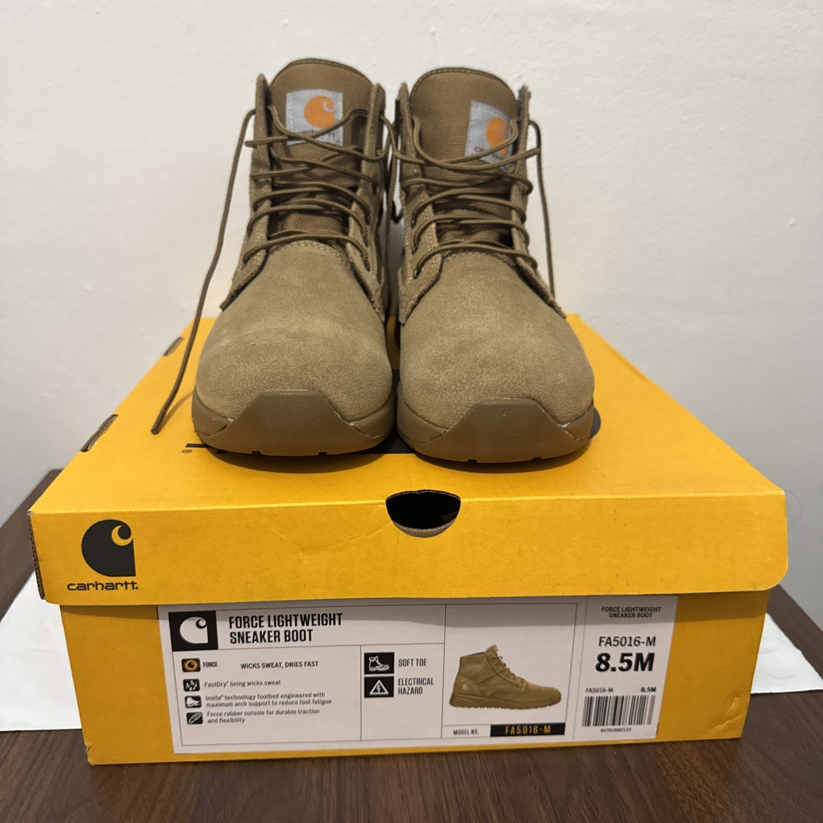 Carhartt Men’s Force Lightweight Coyote Tan Brown Shoe Boot