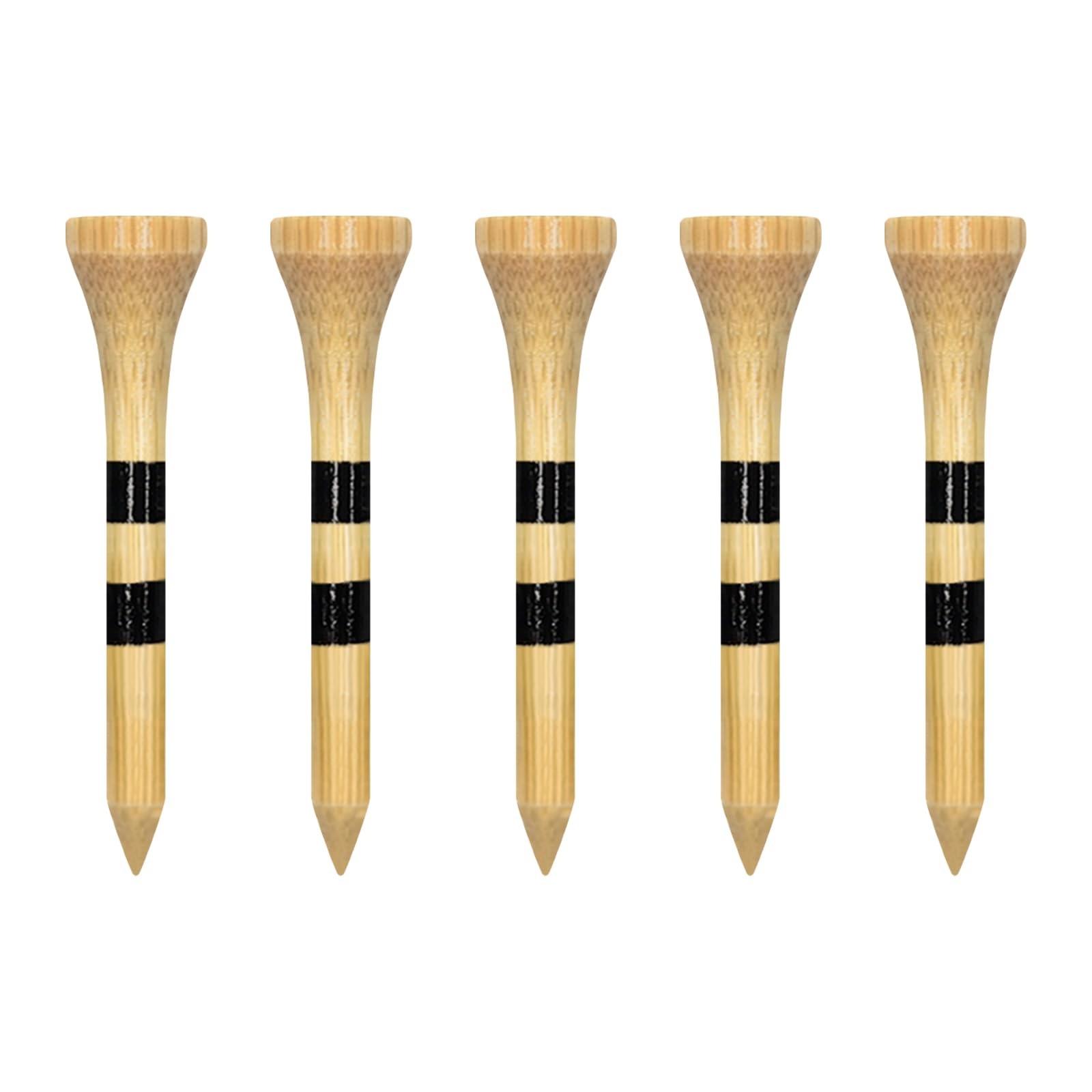 100 Count 2 1/8 Inch Natural Color Wooden Golf Tees