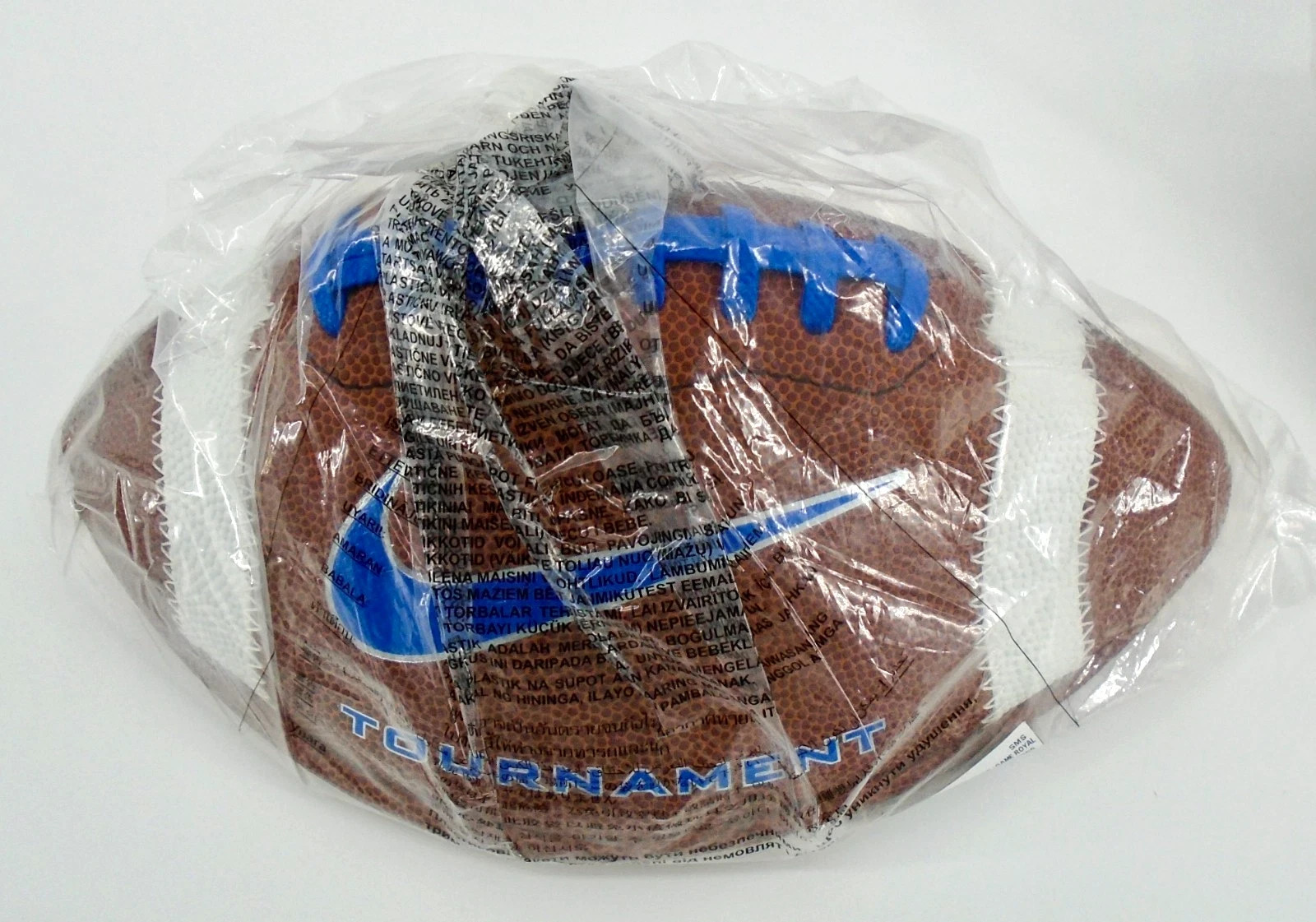 Nike Tournament Football Ball Official Size Brown/Game Royal/Metallic Silver