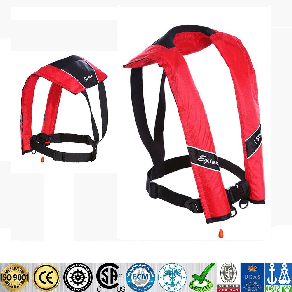 Adult M-33 Manual Inflatable Life Jacket Vest PFD Boating Premium Quality