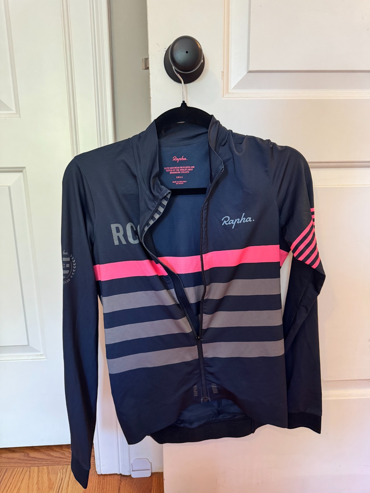 EUC Small RCC Rapha Long Sleeve Dark Blue Long Sleeve Jersey RARE!