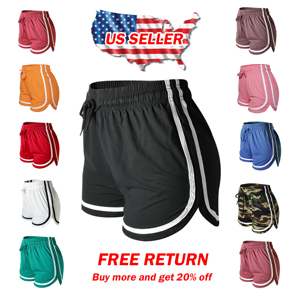 Womens Shorts Athletic Yoga Running Workout Fitness GYM Lounge Sleep Short Pants