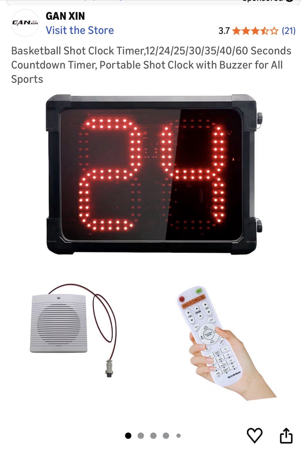 Gan Xin Portable Shot Clock With Remote Control