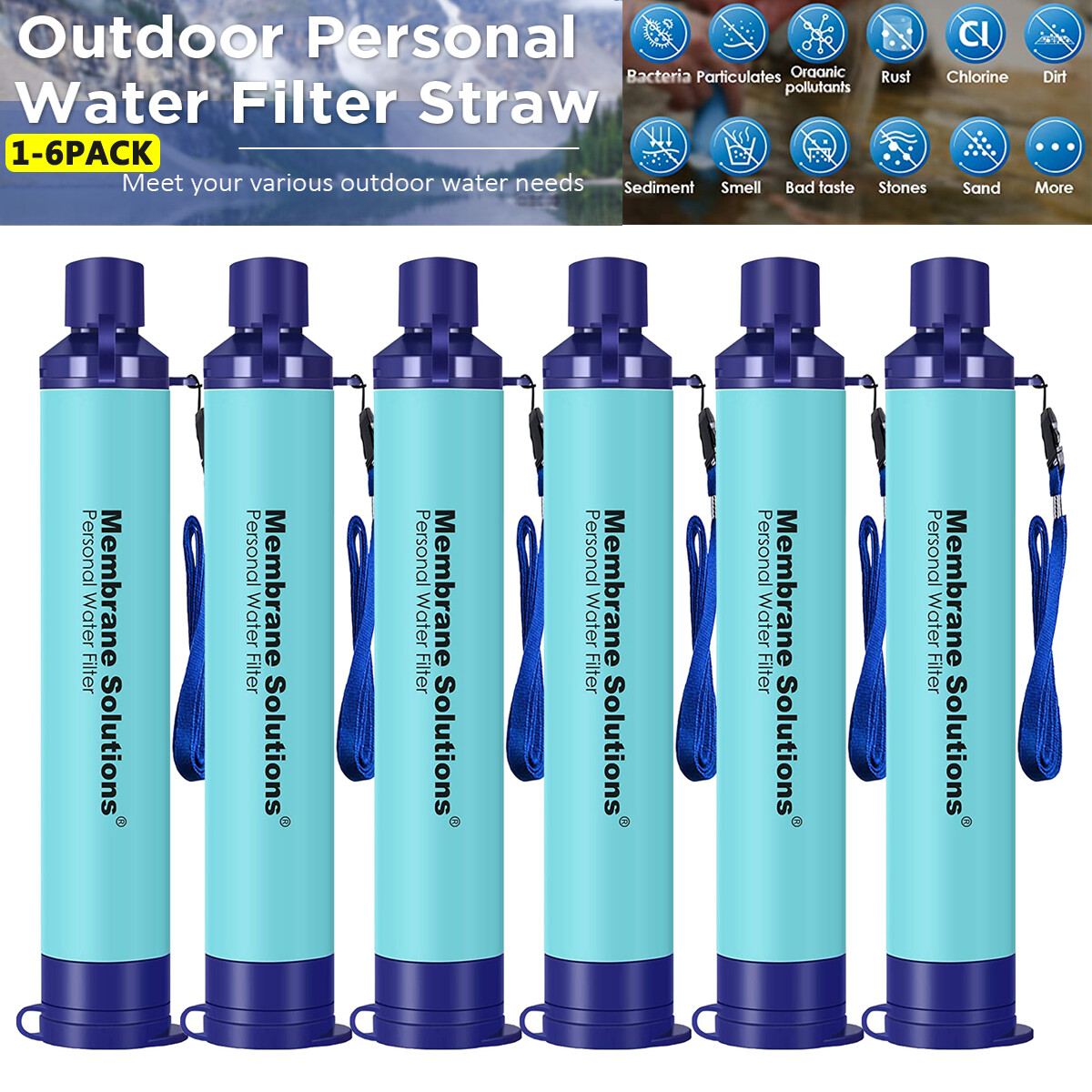 Personal Water Filter Straw Water Purifying Device|Travel Protective Carry Case