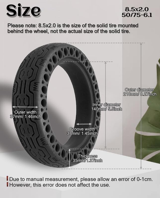 50/75-6.1 Tire for Gotrax：8.5 Inch Solid Rubber Tires Replacement for Gotrax …