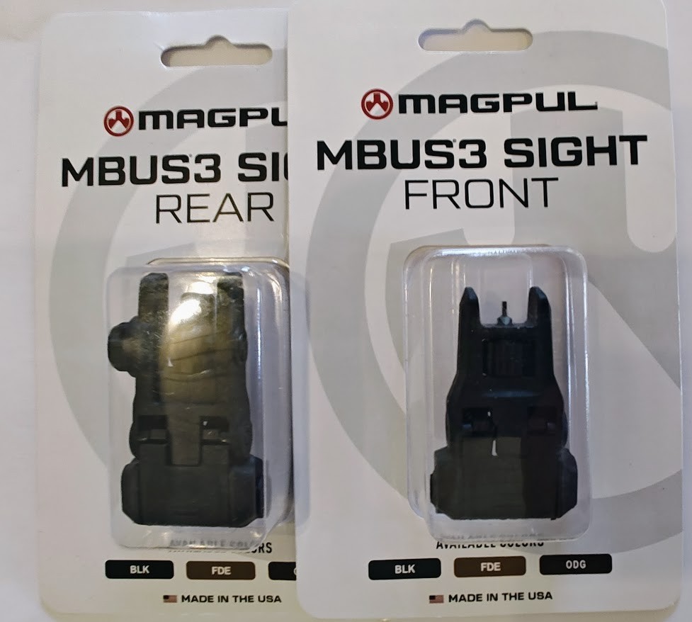 MBUS3 MAGP Sight Set Generation 3 – MBUIS Black Front & Rear Flip Up Sights