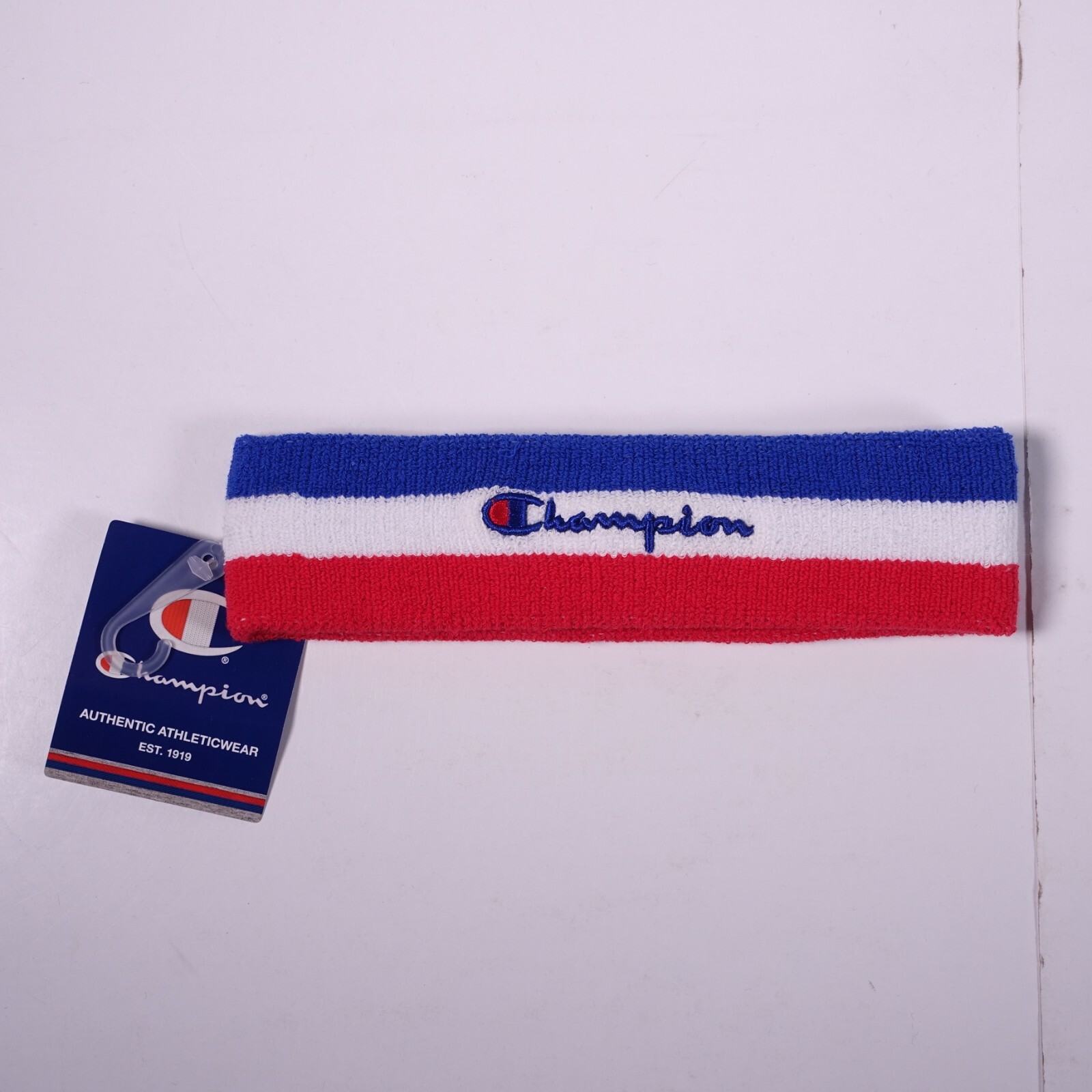 Champion Terry Headband Unisex Adult H0546 Blue/White/Red