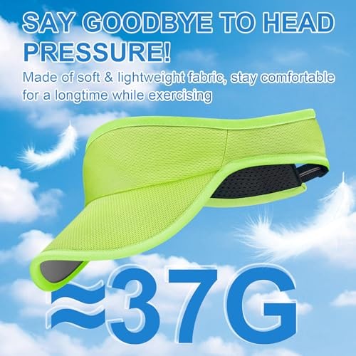 Sports Sun Visor for Women Men Lightweight Packable Soft Fluorescent Yellow