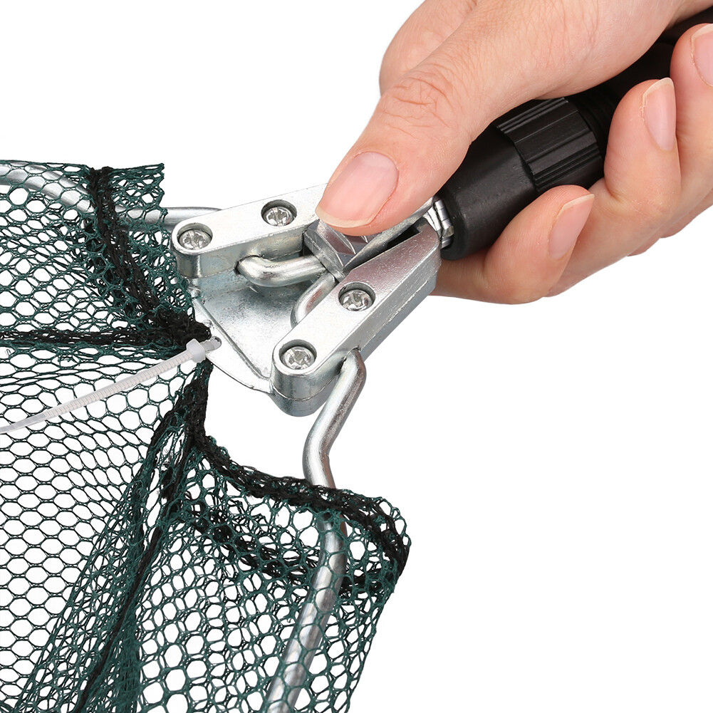 Telescopic Folding Aluminum Handle Fishing Landing Net 3 Section Extending Pole