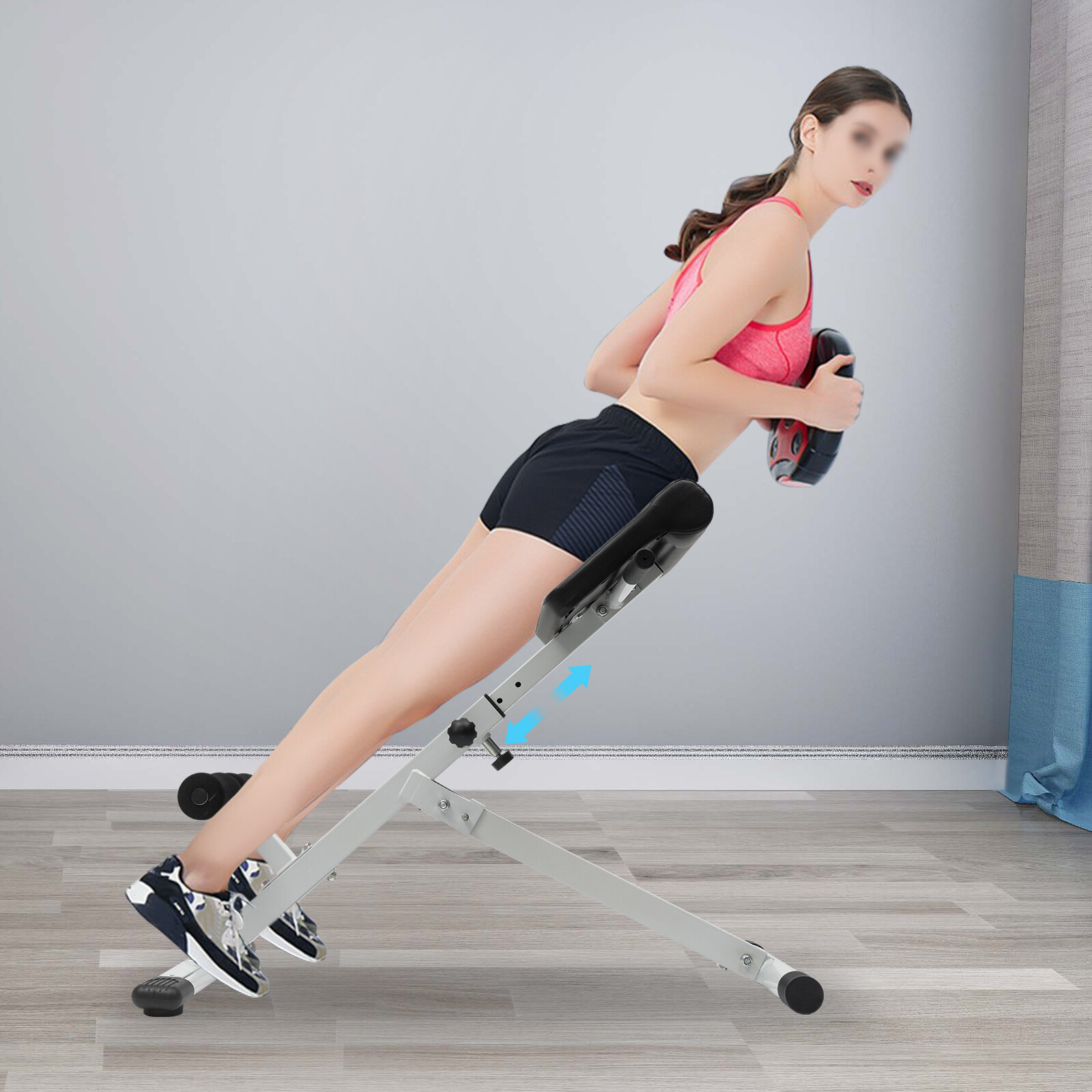 Hyperextension Bench Adjustable Roman Chair Home Workout – Up Bench 265lbs