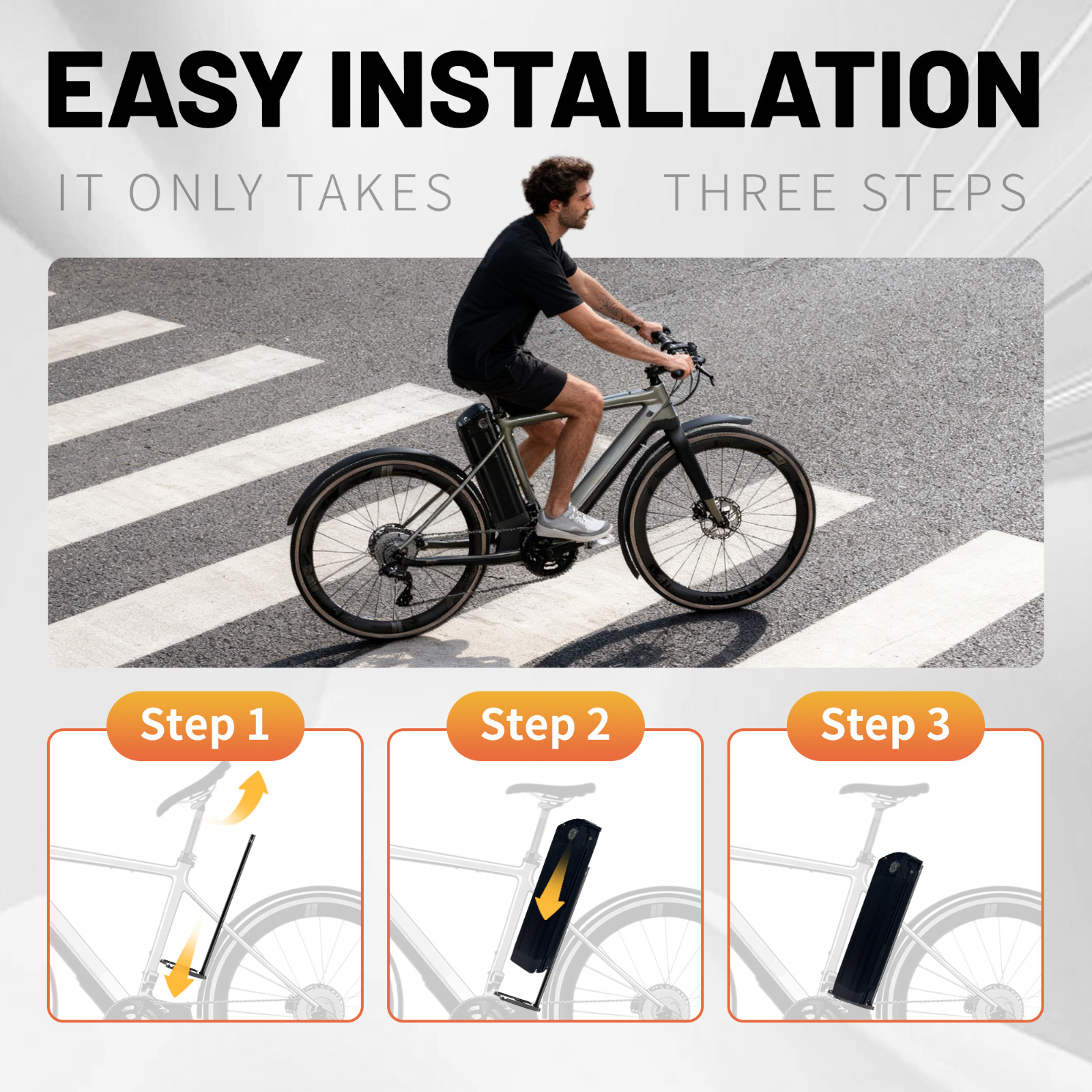 Ebike Battery 48V 15Ah lithium-ion battery for 750W-1440W e-bikes