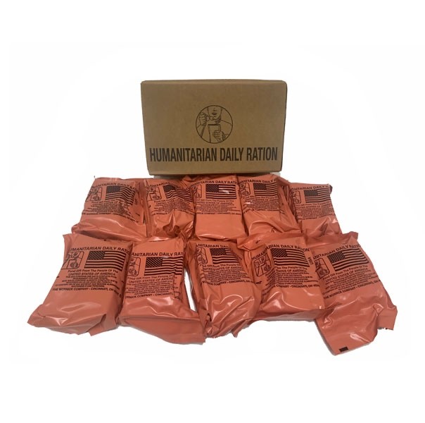 MRE Meals Ready to Eat Humanitarian Daily Rations 7/25 or Later – 1 Case