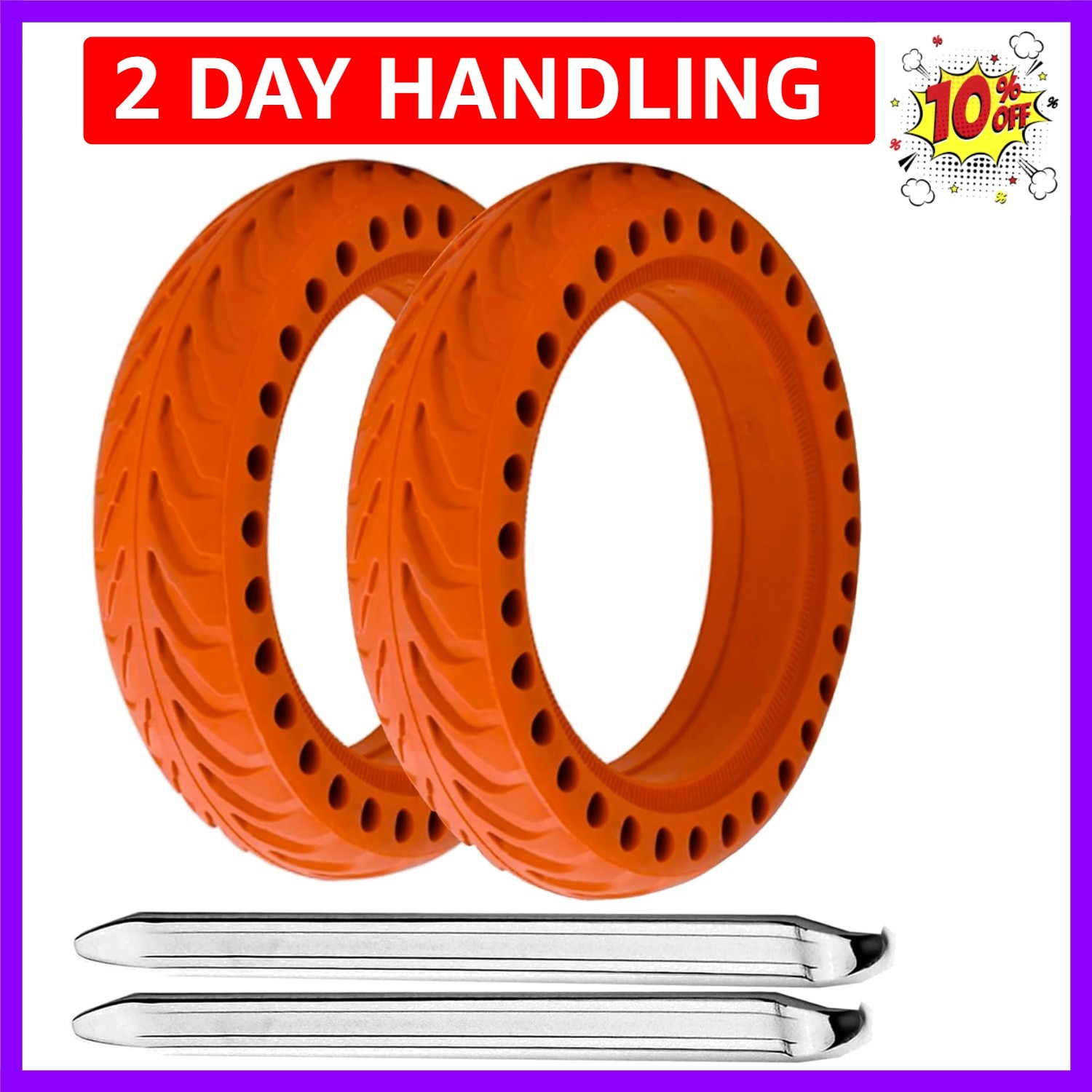 TOUBEUU Solid Tires 8.5×2 Inches for Electric Scooter, 50/75-6.1Replacement W…