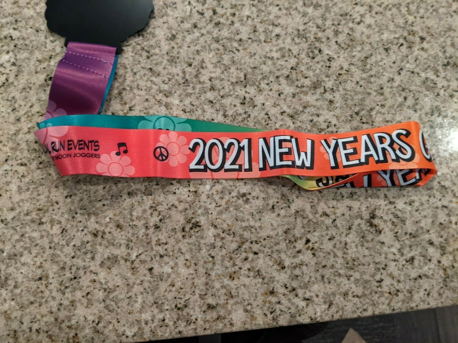 New Years-Good Vibes Only 1M 5K 10K 13.1 26.2 race medal