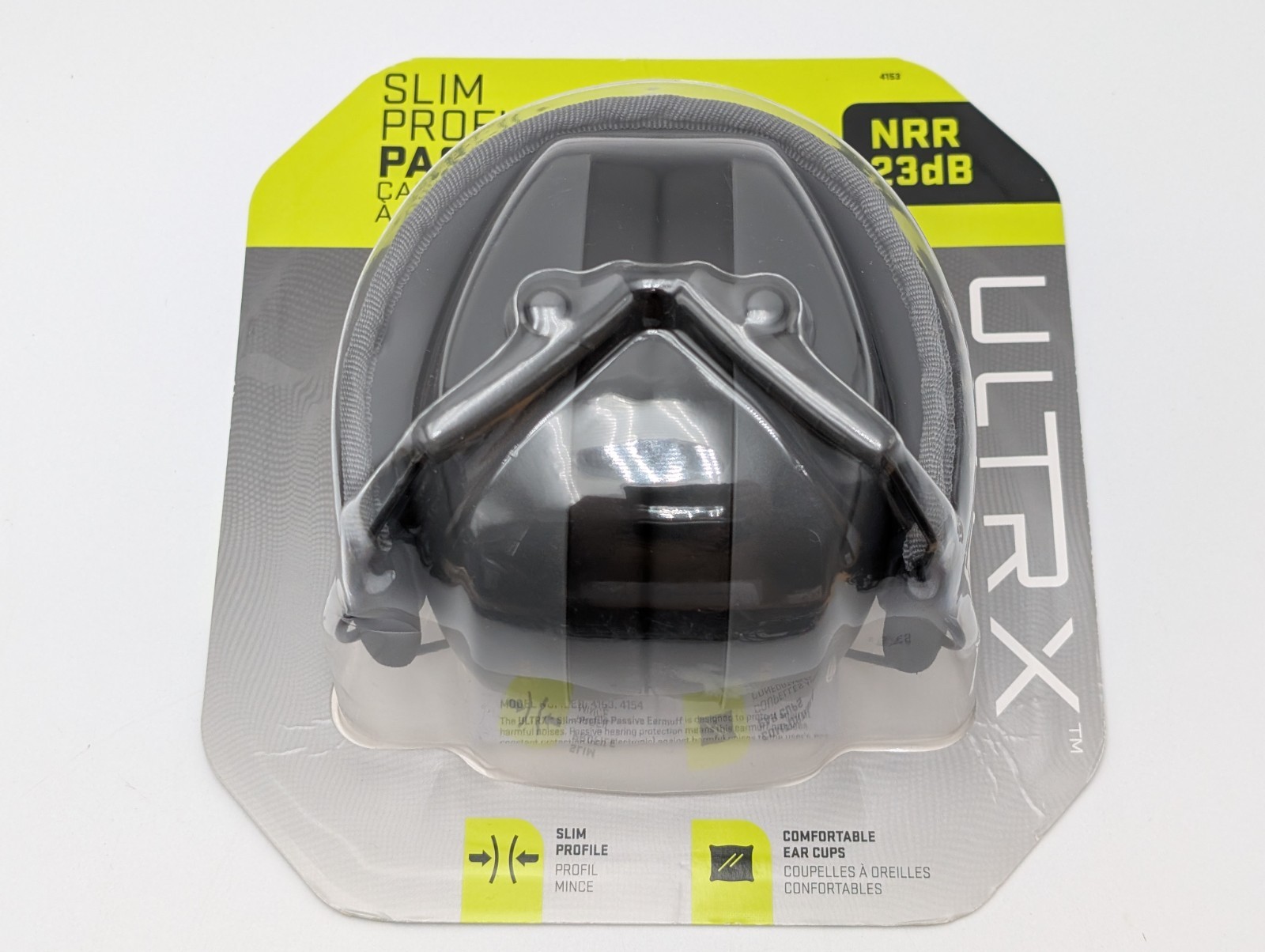 Allen ULTRX Shield Passive Muffs Earmuff NRR 23dB Midnight Gray 4100