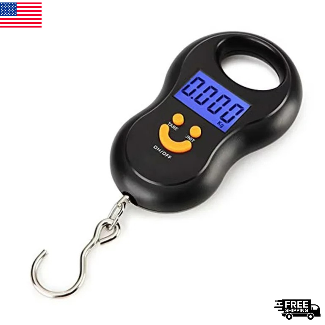 50kg Digital Hanging Scale Portable Fishing Luggage Weight Scale LCD Display