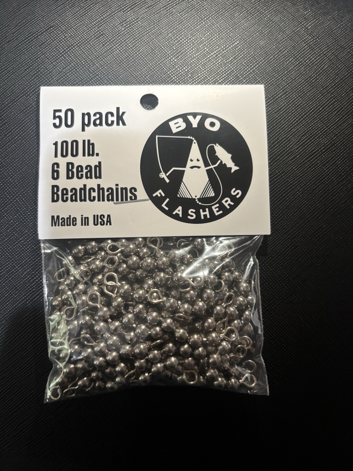 50 Pack Fishing Bead Chains (US Made)