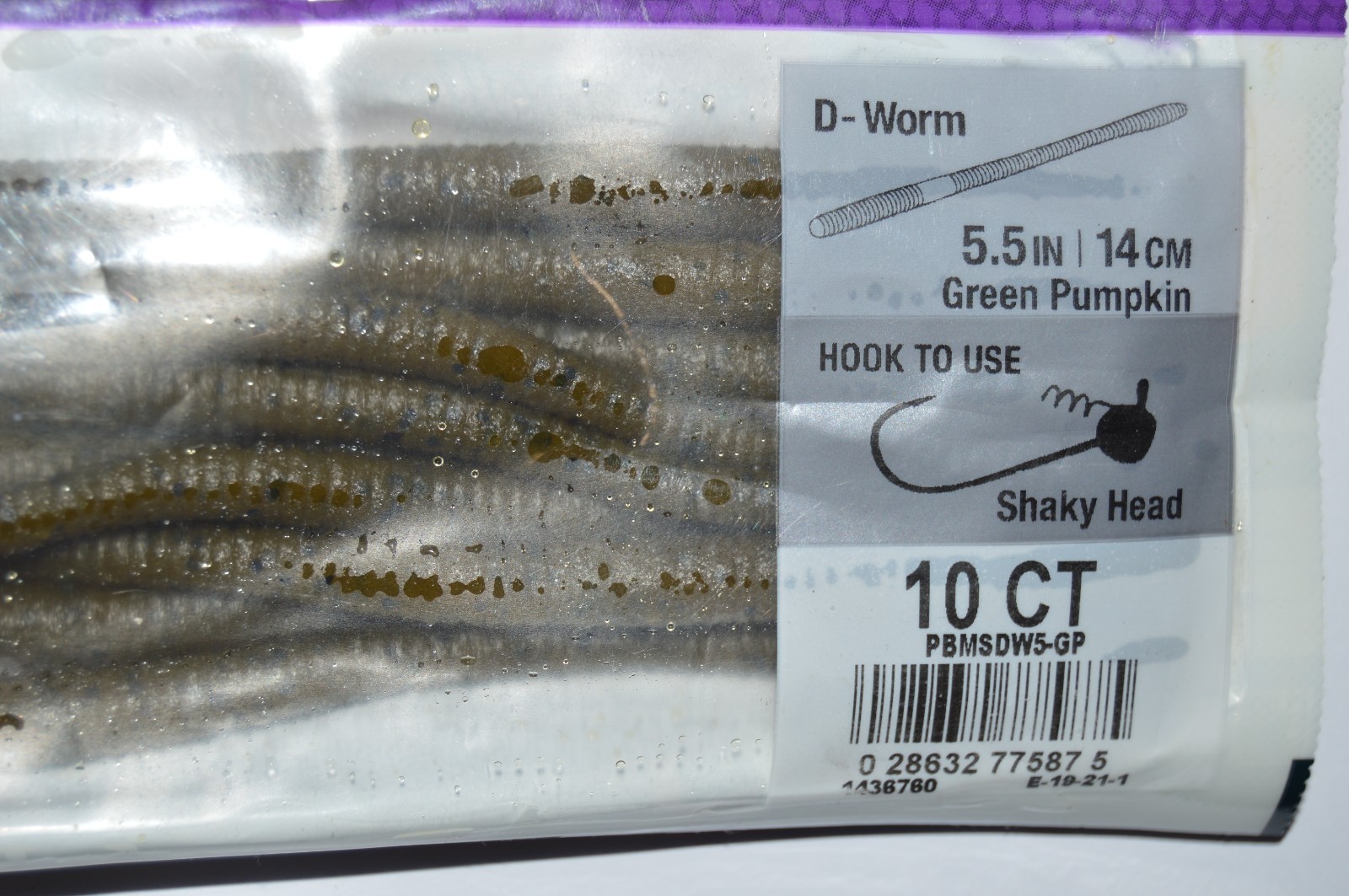 berkley powerbait maxscent max scent d-worm 5.5″ green pumpkin